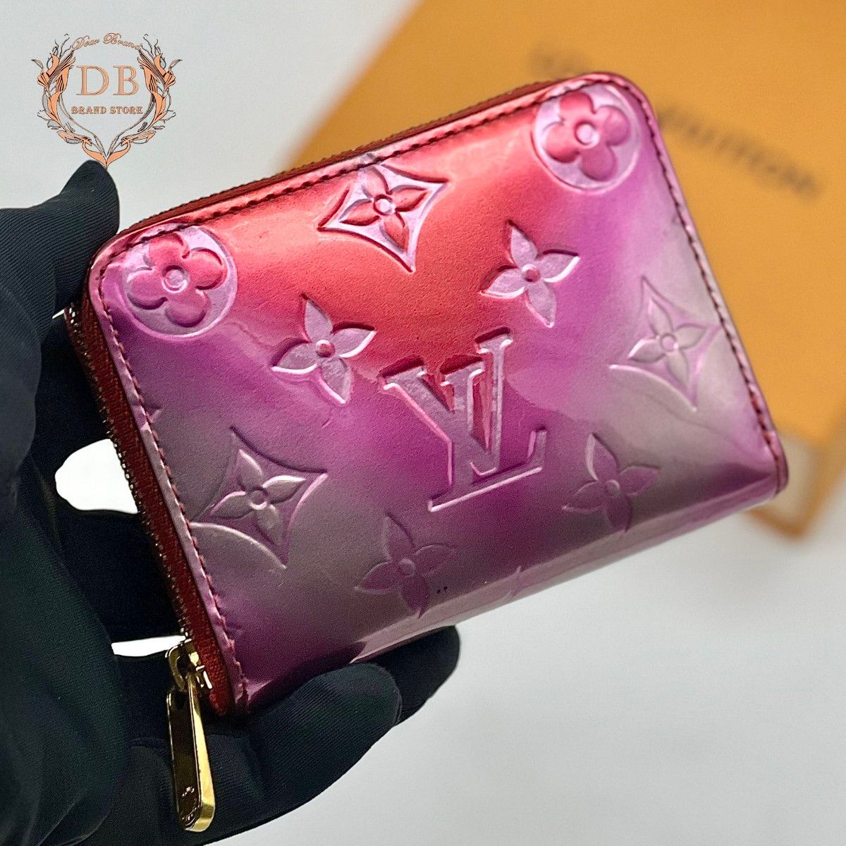 【限定品】 ルイヴィトン ジッピーコインパース ヴァレンタイン ヴェルニ ピンク Louis Vuitton レディース 財布 赤 鑑定済み ゴールド金具拍卖