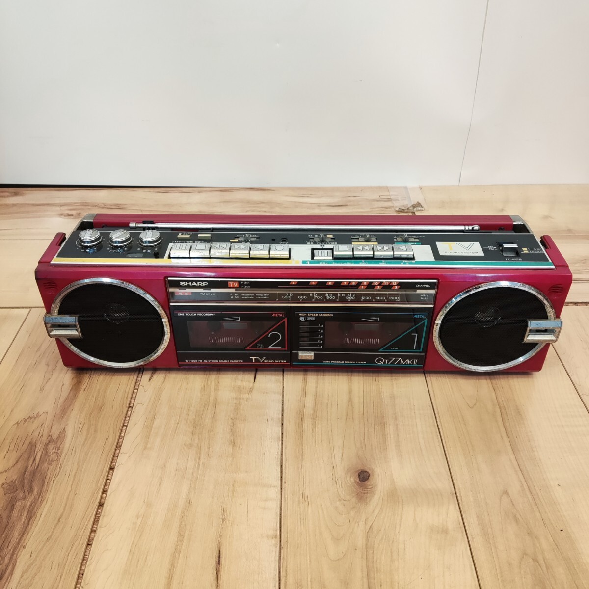 ★ラジカセ★ステレオダブルカセット★SHARP★シャープ★QT77MKⅡ★アンティーク★レトロ★SR(U138)拍卖