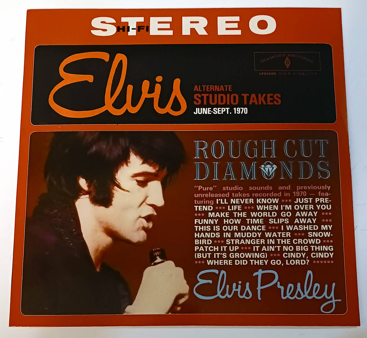 【コレクターズLP】ELVIS PRESLEY - Rough Cut Diamonds - Alternate Studio Takes June-Sept. 1970【Diamond Records / LPS2000】拍卖