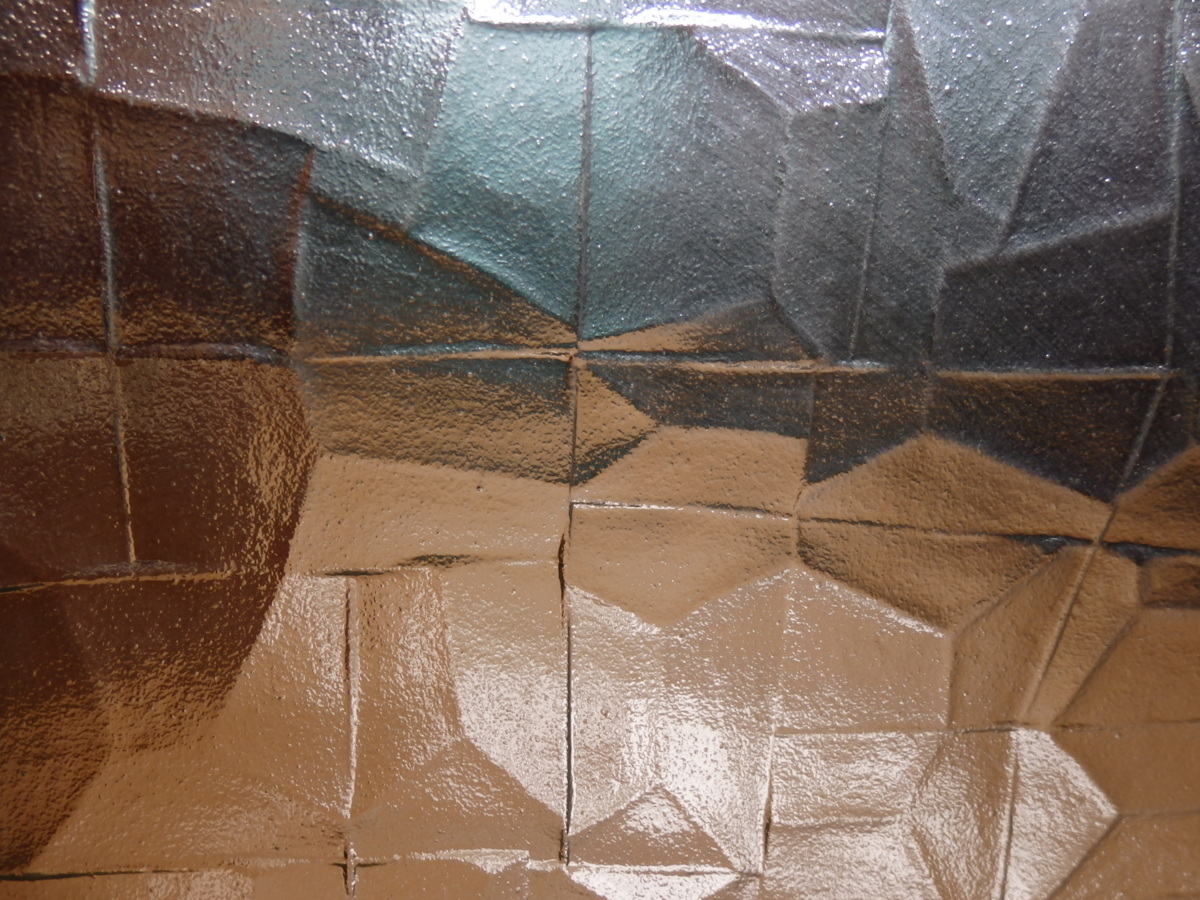 0122217■いわも■型板ガラス■レトロガラス■約300mm×300mm×4mm拍卖