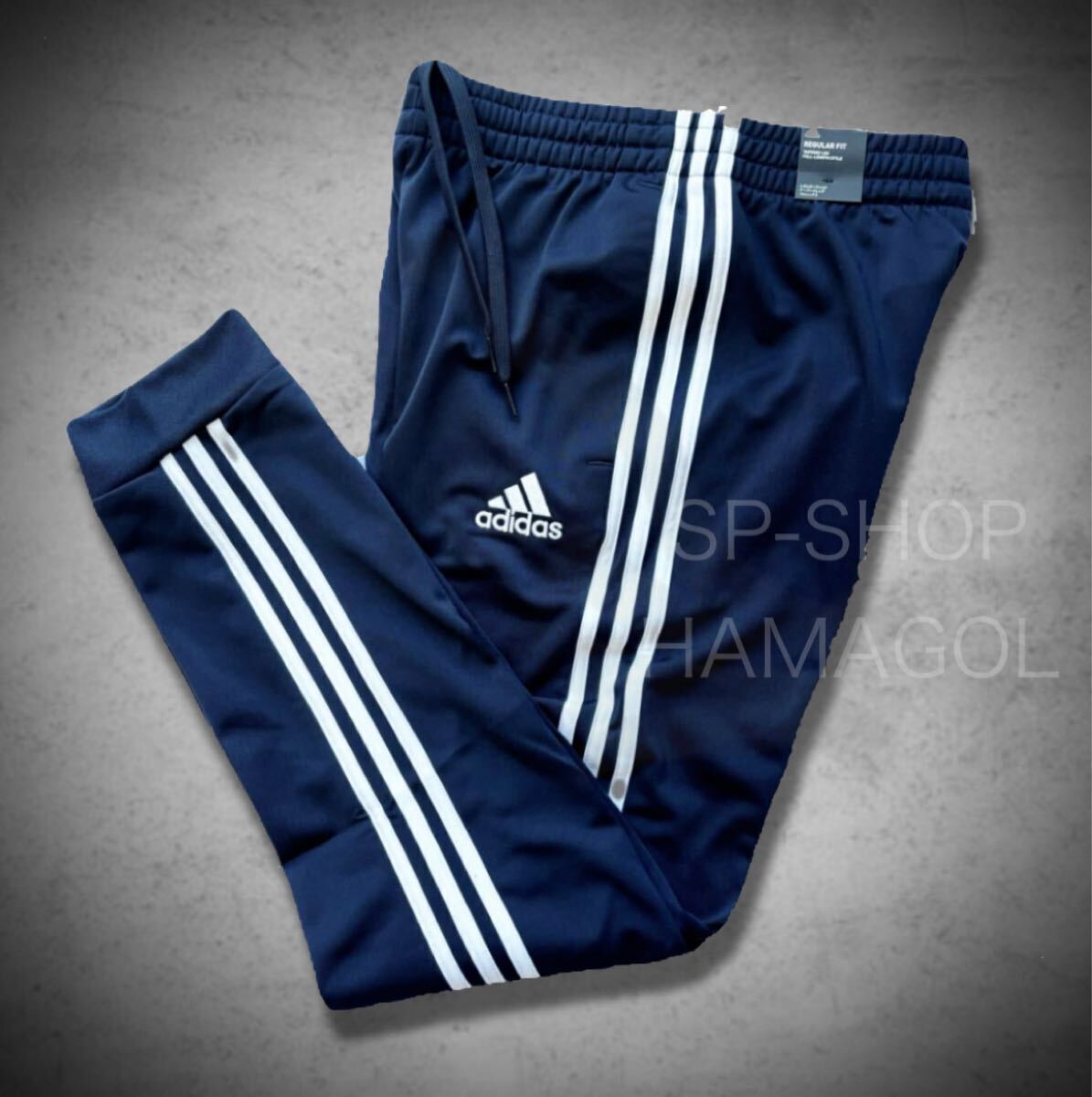 ●C330新品【メンズM】 紺ネイビー adidas アディダス ゴルフにオススメ  スリーストライプス オールシーズン ジョガーパンツ拍卖