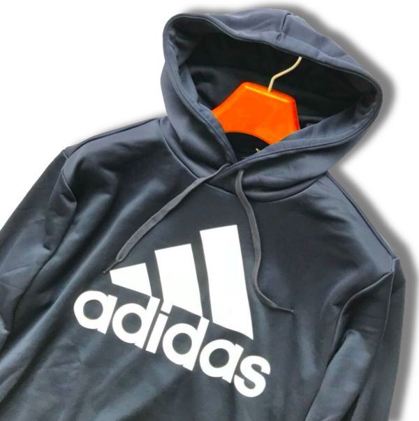 ☆182新品 【メンズXL(O)】紺ネイビー アディダス adidas ゴルフにオススメ スウェット フレンチテリー フーディー ジャケット パーカー拍卖