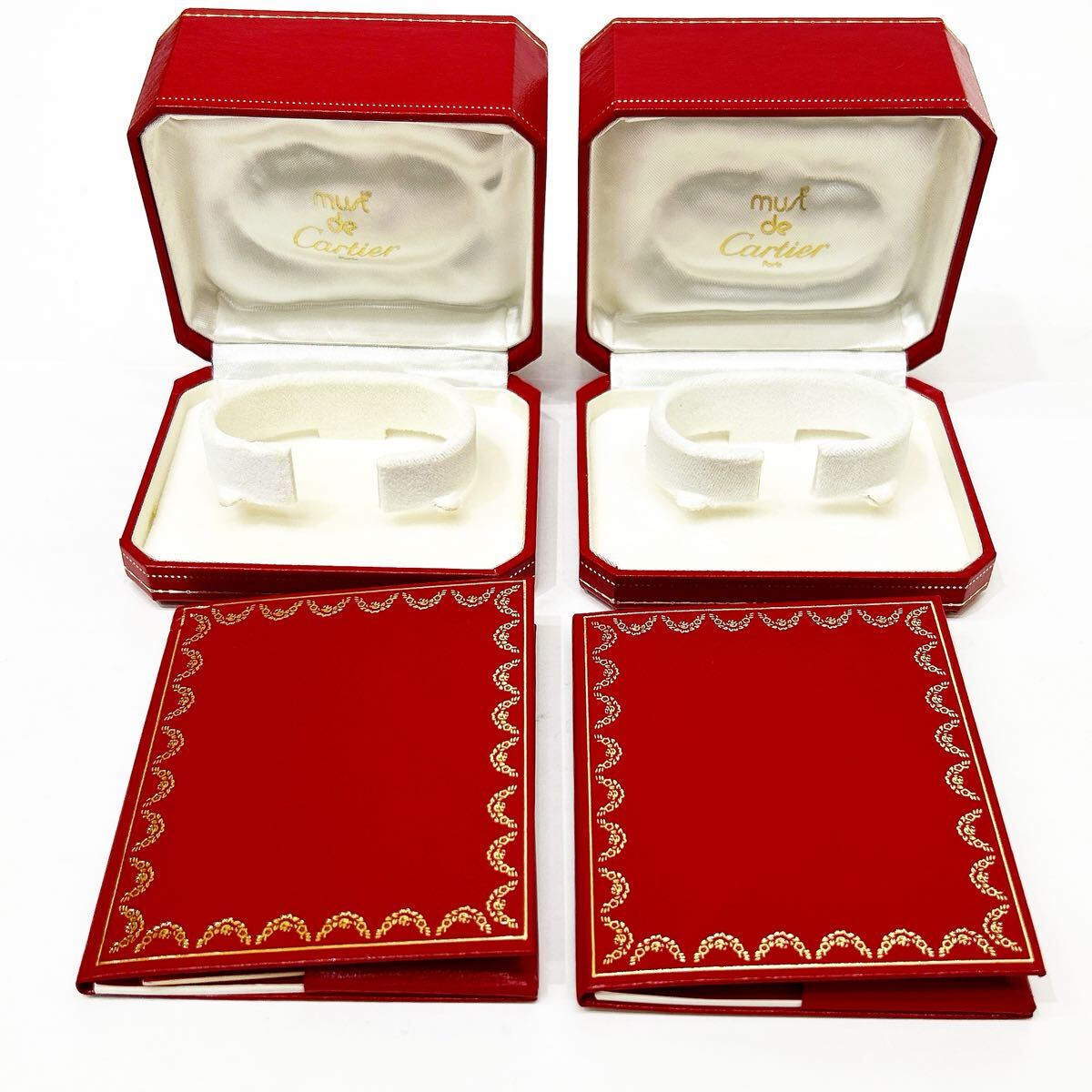 Cartier カルティエ 時計箱 純正 箱のみ 空箱 ケース CO1001 冊子付き 2個 まとめて arc川1007拍卖