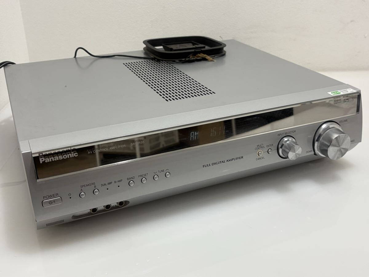D(1013k1) Panasonic パナソニック SA-XR55 AVコントロールアンプ 2005年製 ※通電のみ確認拍卖