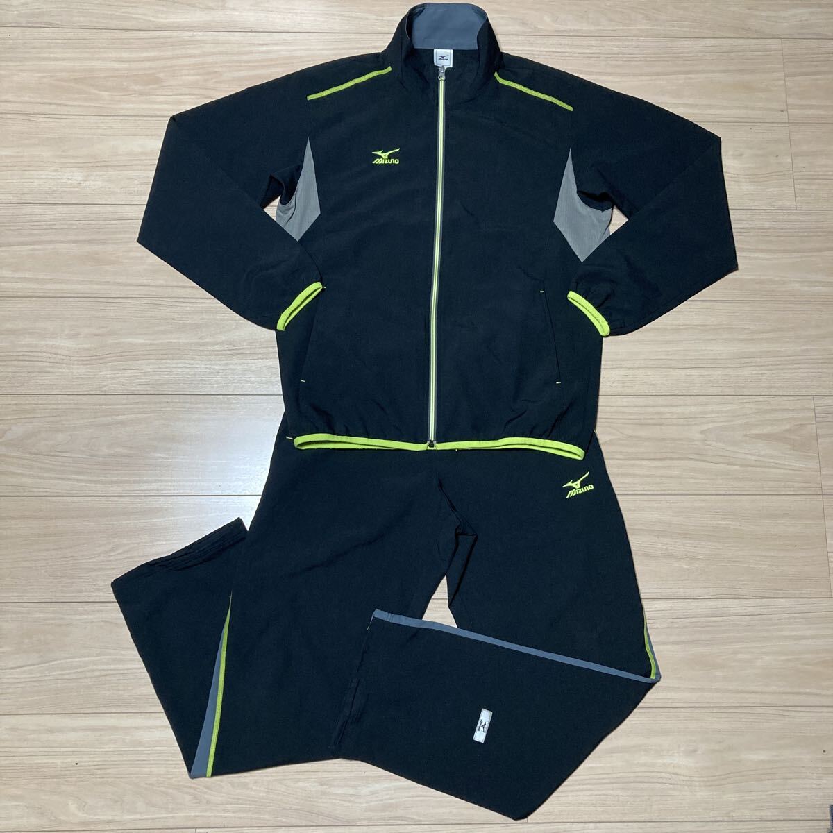 MIZUNO ミズノ ナイロンジャージ ウィンドブレーカー 上下セット セットアップ Mサイズ 黒拍卖