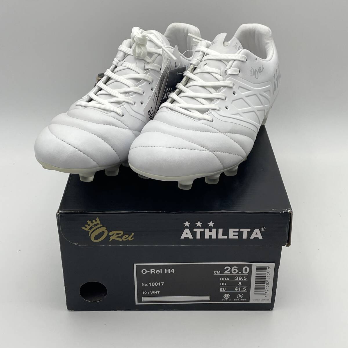 新品未使用 アスレタ(ATHLETA)(メンズ)サッカースパイク 天然芝・人工芝・土用 サッカーシューズ O-Rei T7 10018 BLK 26.0cm RC0262拍卖