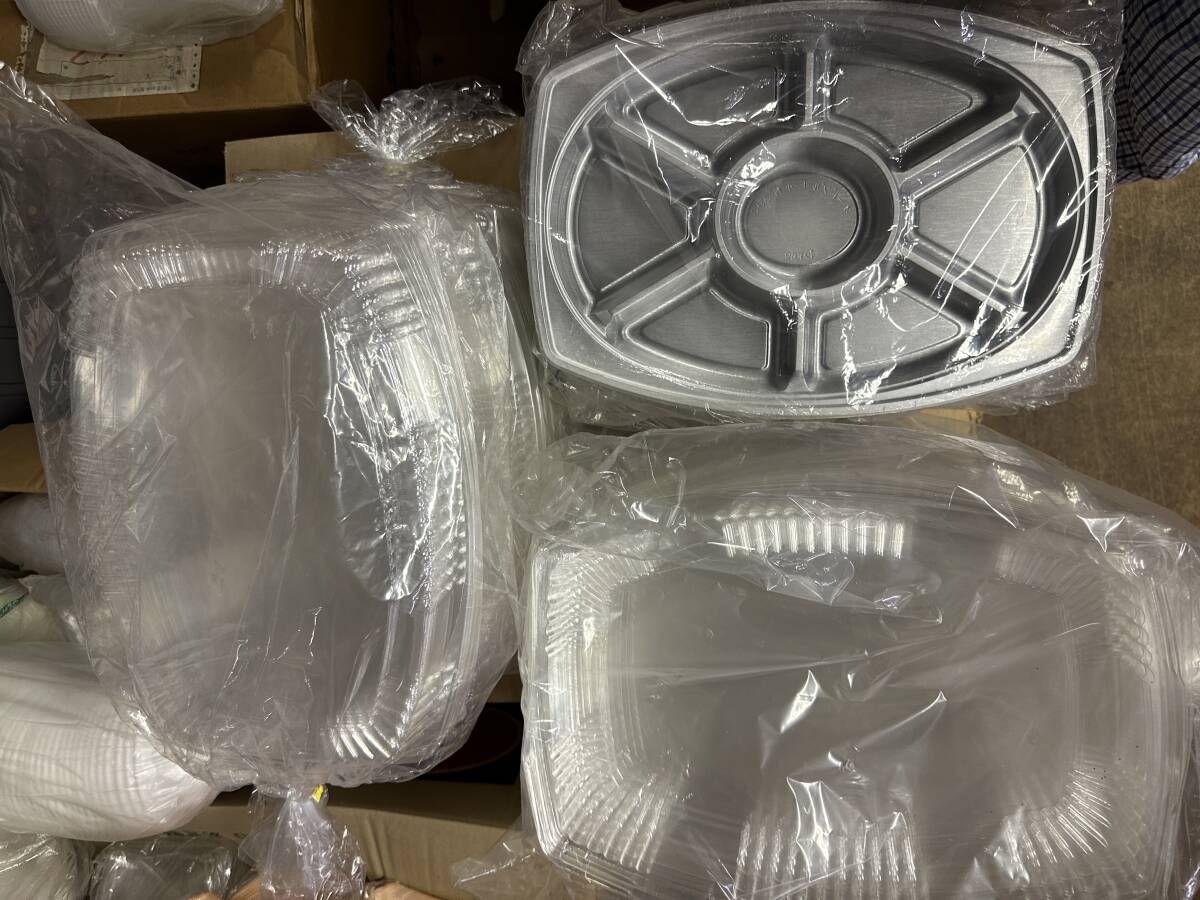 業務用 大量 仕出し うつわ 弁当 オードブルE小判390 深蓋つき 20入り×6袋セット 長期保管品 生鮮食品 キッチンカー等 処分品拍卖