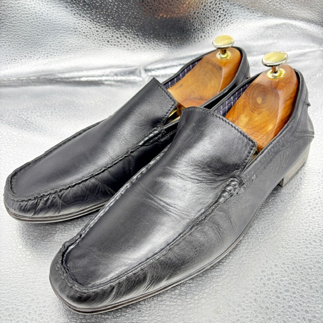 ★キャサリンハムネット ロンドン★ローファー/25.0cm/カジュアルシューズ/ショートブーツ/ビジネスシューズ/革靴/黒拍卖