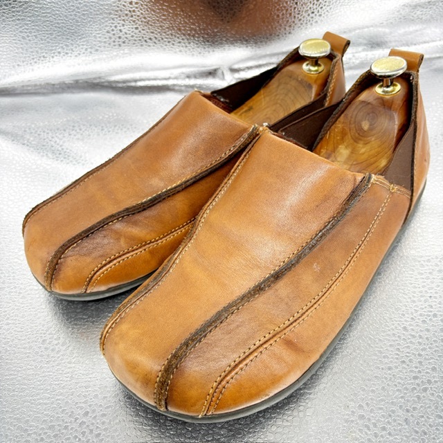 ★VANS バンズ★レザーシューズ/7 1/2 25.5/カジュアルシューズ/スポーツシューズ/ブラウン/茶拍卖