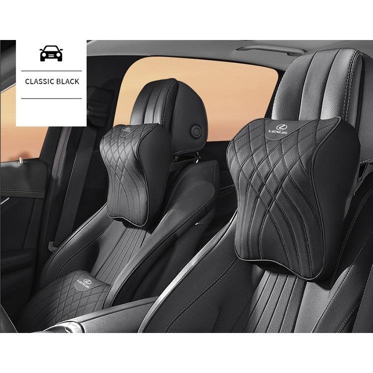 新作 レクサス 車用ネックパッド 首クッション ヘッドレスト ネックピロー 頚椎サポート 頸椎を保護する レザー 疲労防止 2個 5色選択可拍卖