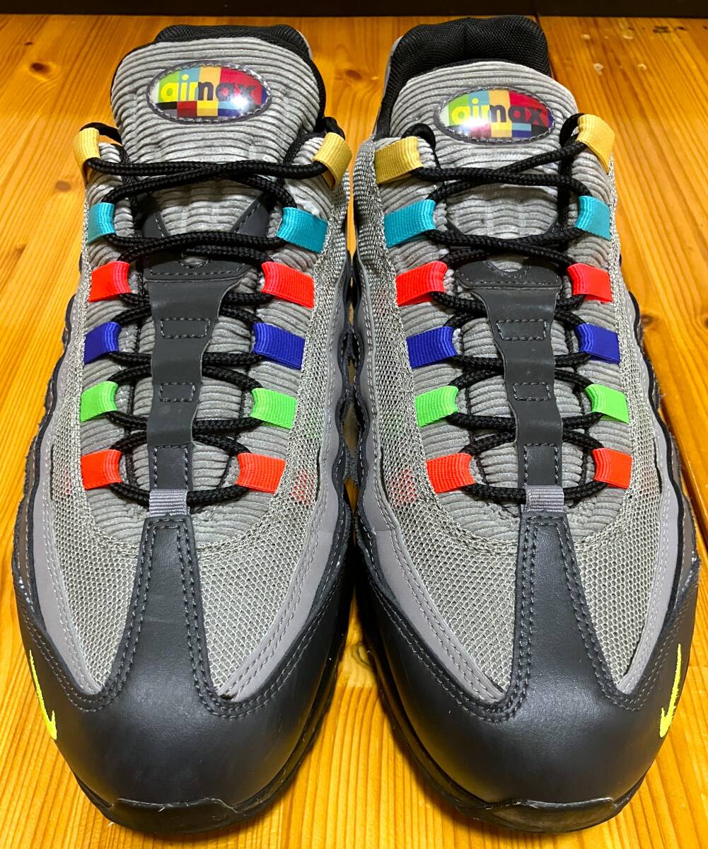 nike air max 95 se(tv color bars)ナイキ大人気エアマックス95美カラークリーニング済極美品送料無料拍卖