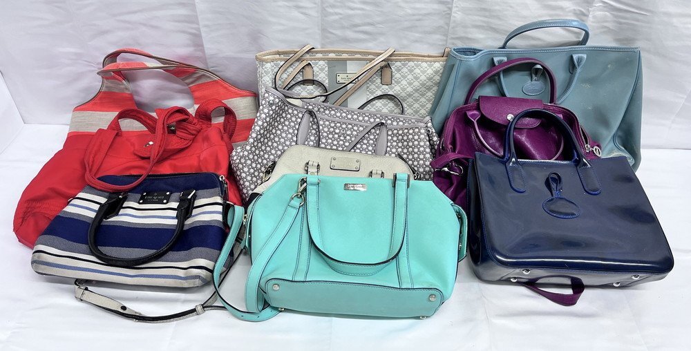 【14APB181】Longchamp ロンシャン Kate spade ケイトスペード ブランドバッグ 10点まとめ トートバッグ ショルダーバッグ 現状品拍卖