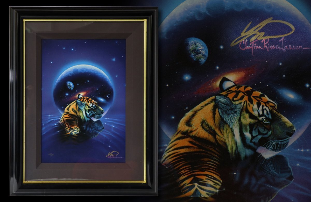 【江】真作 148/150 クリスチャン・リース・ラッセン『シークレット パース』ミクストメディア 古美術品(額装アート)AX1844 UTwoffi OTbcxd拍卖