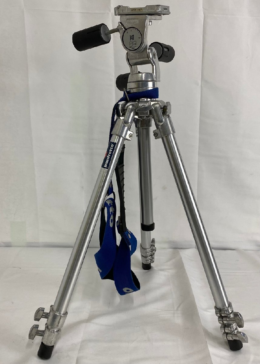 【12PC056】Manfrotto マンフロット #190 HONJO 雲台#141 アルミ三脚 80周年記念 カメラスタンド カメラ周辺機器 カメラアクセサリー拍卖
