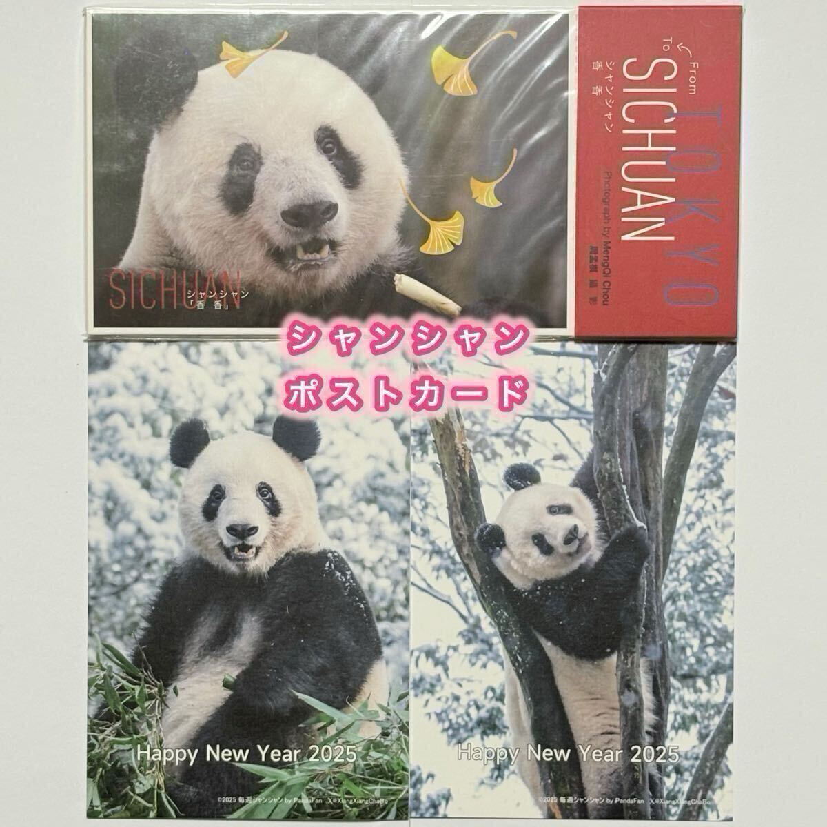 シャンシャン ポストカードセット/香香 ジャイアントパンダ 周孟棋 上野動物園 中国雅安碧峰峡基地 熊猫郵便局 ハガキ拍卖