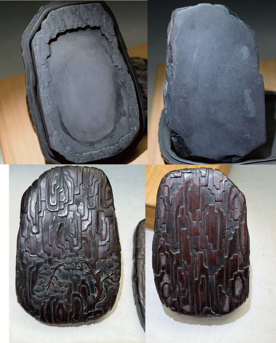 書道具 文房具 端渓 老坑硯 鬆紋 中国硯 時代物 唐物拍卖