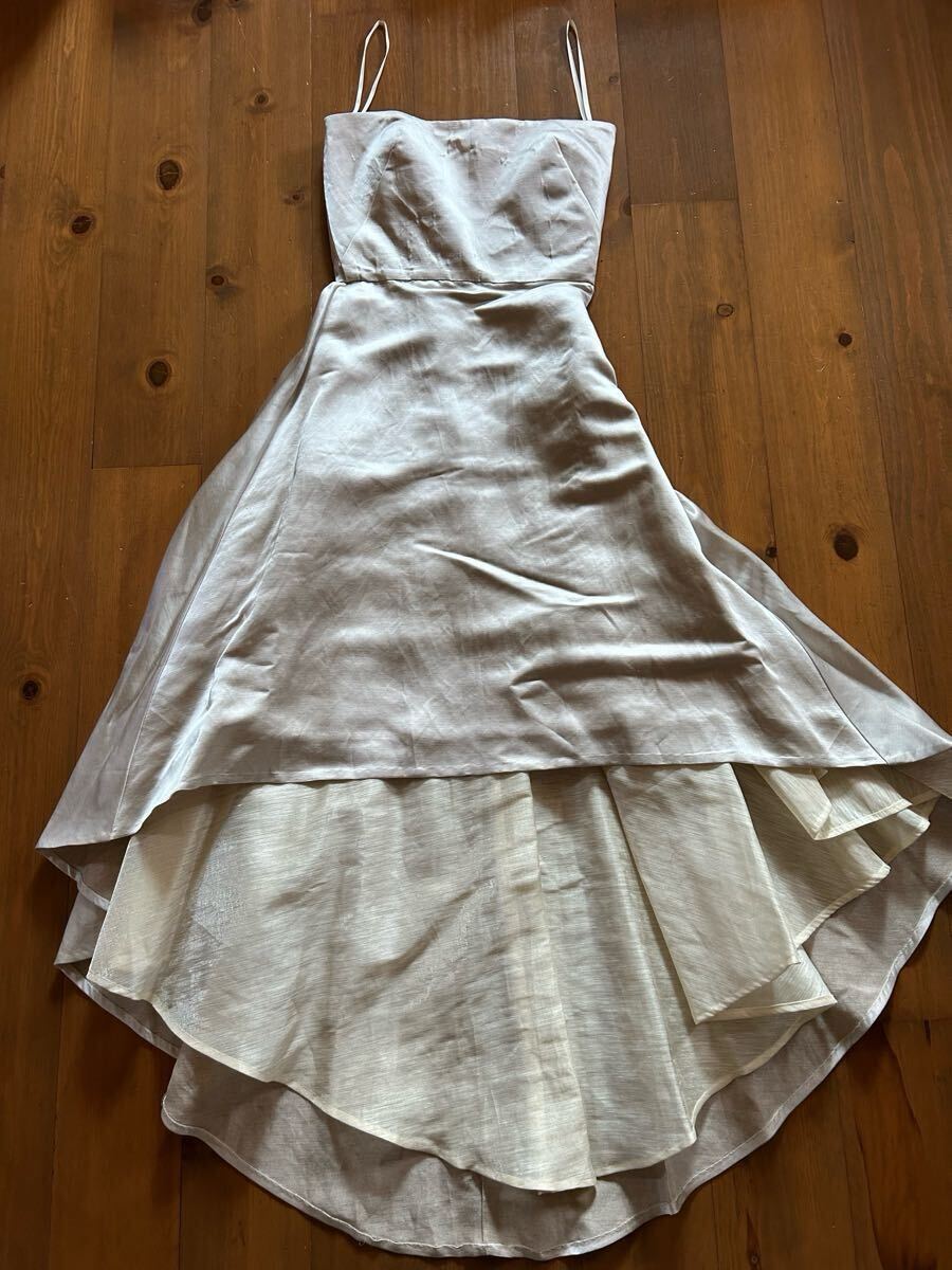 NATURAL BEAUTY ナチュラルビューティー ホワイト ロングドレス ロングワンピース ラメ入り拍卖