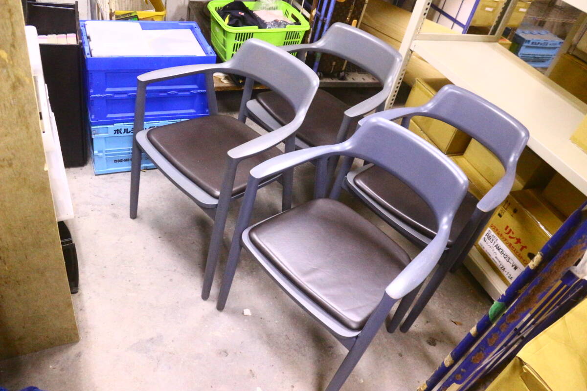 YJ10056 MARUNI COLLECTION HIROSHIMA アームチェア 4脚 中古 現状品拍卖