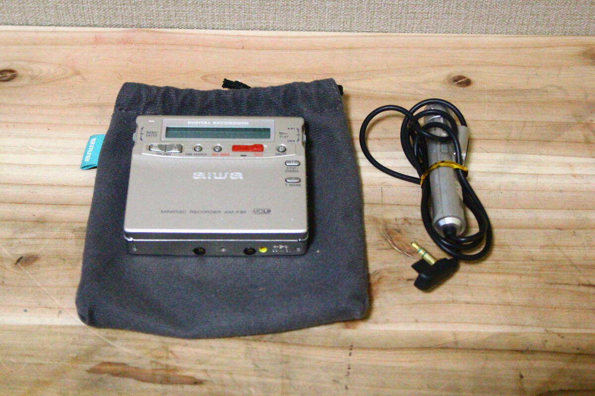 TJ10152  aiwa アイワ MDレコーダー MINIDISC RECORDER AM-F90 MDウォークマン拍卖