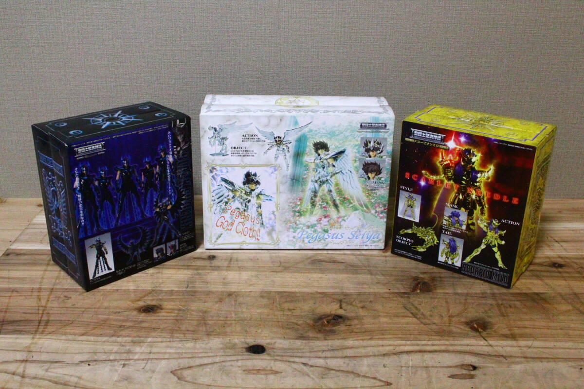 TJ10195 未開封 BANDAI 聖闘士聖衣神話 スコーピオン ミロ/ぺガサス星矢 神聖衣/ 暗黒フェニックス 3個セット拍卖
