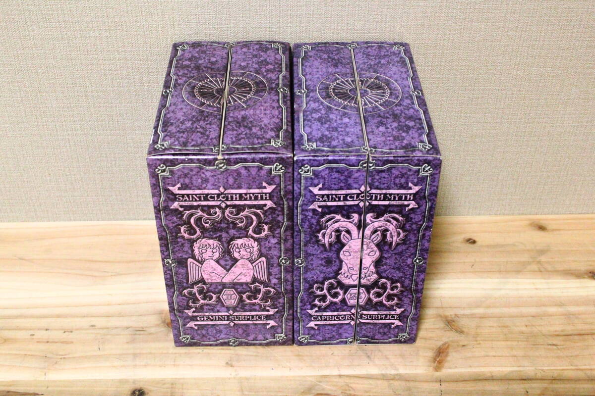 TJ10221 バンダイ 聖闘士聖衣神話 2点セット ジェミニサガ(冥衣) カプリコーンシュラ 未開封 保管品拍卖