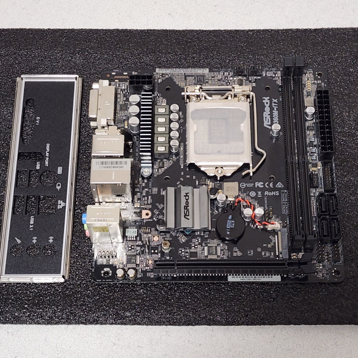 ASRock B360M-ITX IOパネル付属 LGA1151 Mini-ITXマザーボード 第8・9世代CPU対応 Bios 動作確認済 PCパーツ拍卖