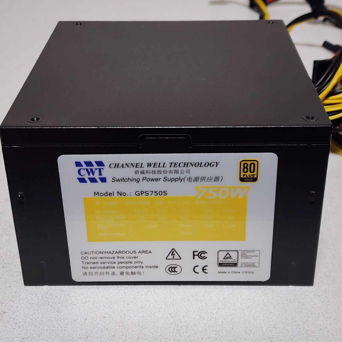 CWT GPS750S 750W 80PLUS GOLD認証 ATX電源ユニット 動作確認済み PCパーツ拍卖