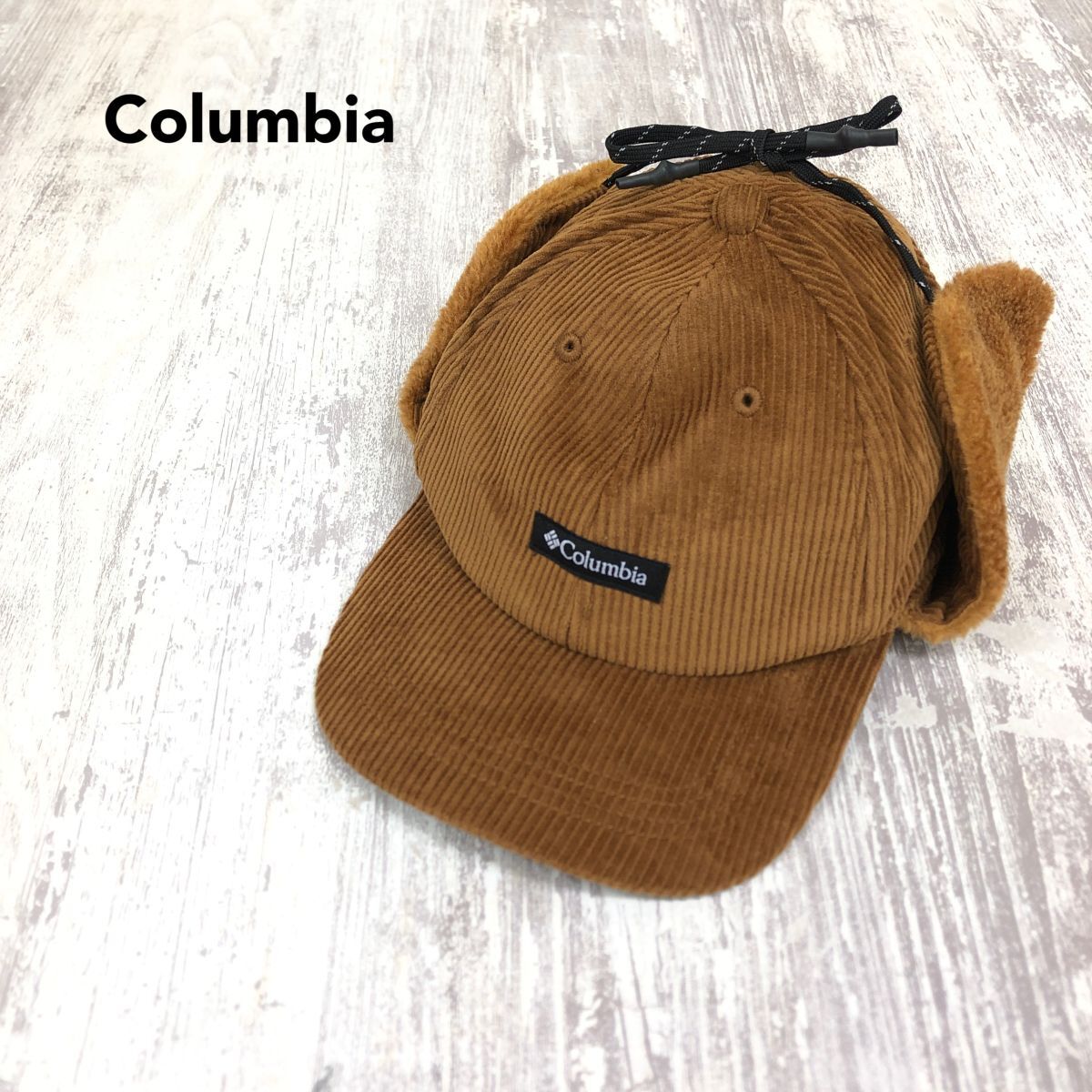 2O1155-K◆良品 Columbia コロンビア コーデュロイキャップ◆sizeO/S キャメル 耳当て アウトドア 帽子 ユニセックス ファッション小物拍卖