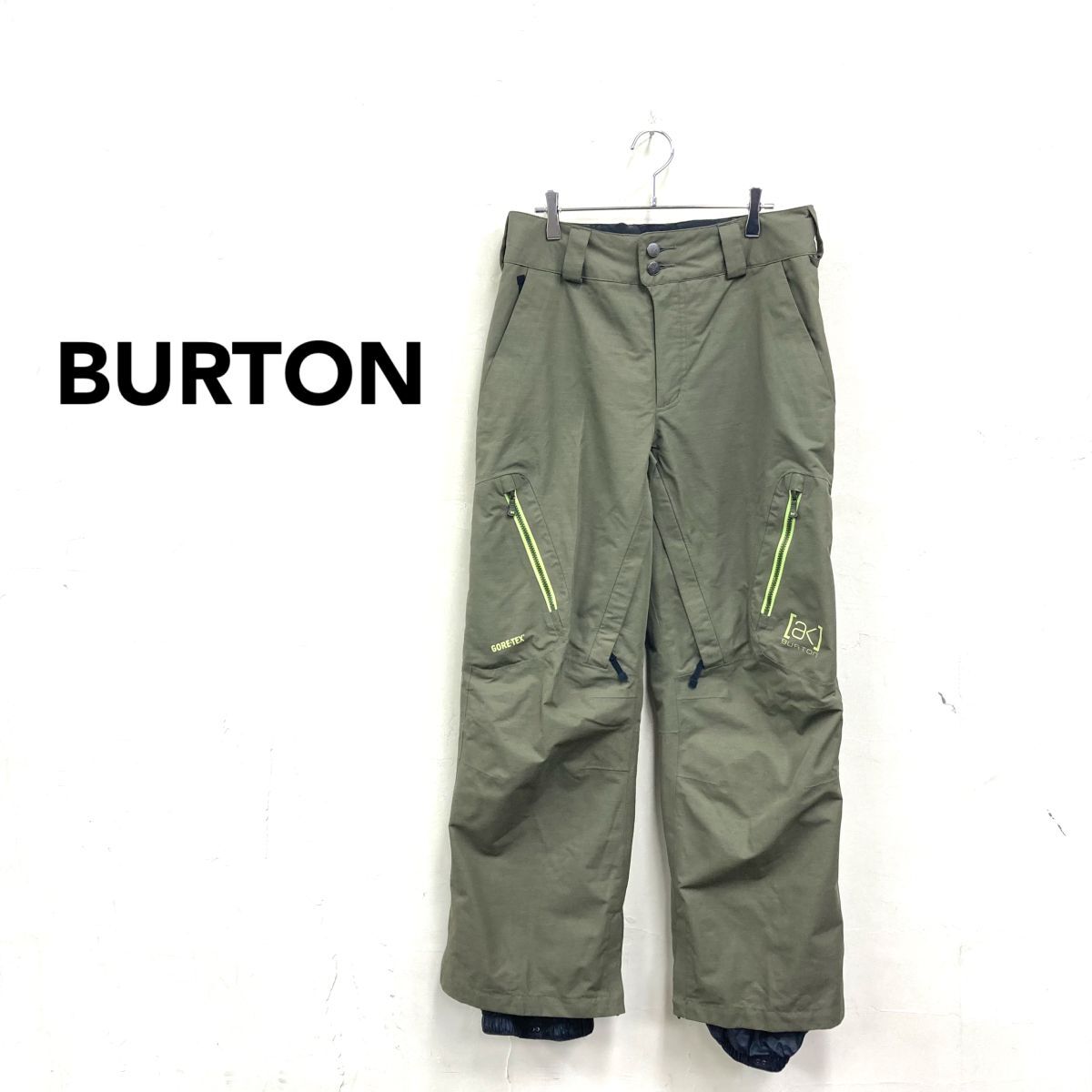 2O2980-U-N◆BURTON バートン GORE-Tex ゴアテックス スキーパンツ 裏起毛 スノボウェア レイヤードパンツ アウトドア◆sizeS カーキ系拍卖