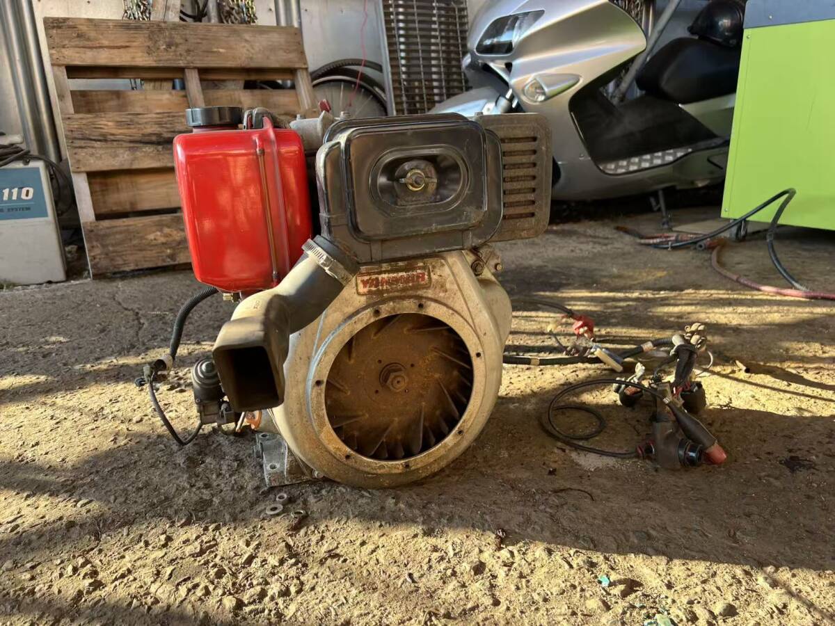 動画あり 秋田発 ヤンマーディーゼルエンジン 発動機 セル付き L90SEWA 9馬力 除雪機パーツ YSRA100 現状渡し拍卖