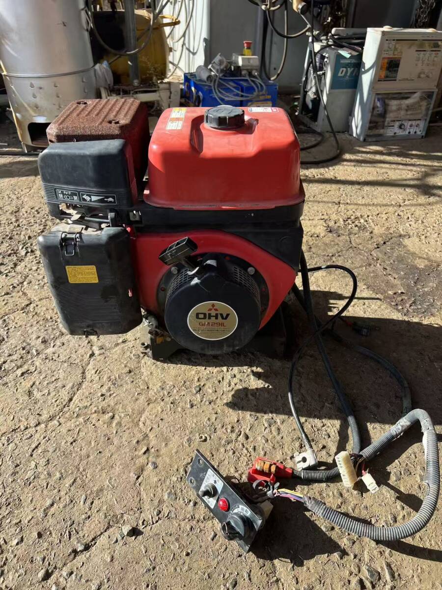 秋田発 三菱 GM291L セル付き ガソリンエンジン 8馬力 起動良好 動噴 草刈り機 除雪機 動作確認済拍卖