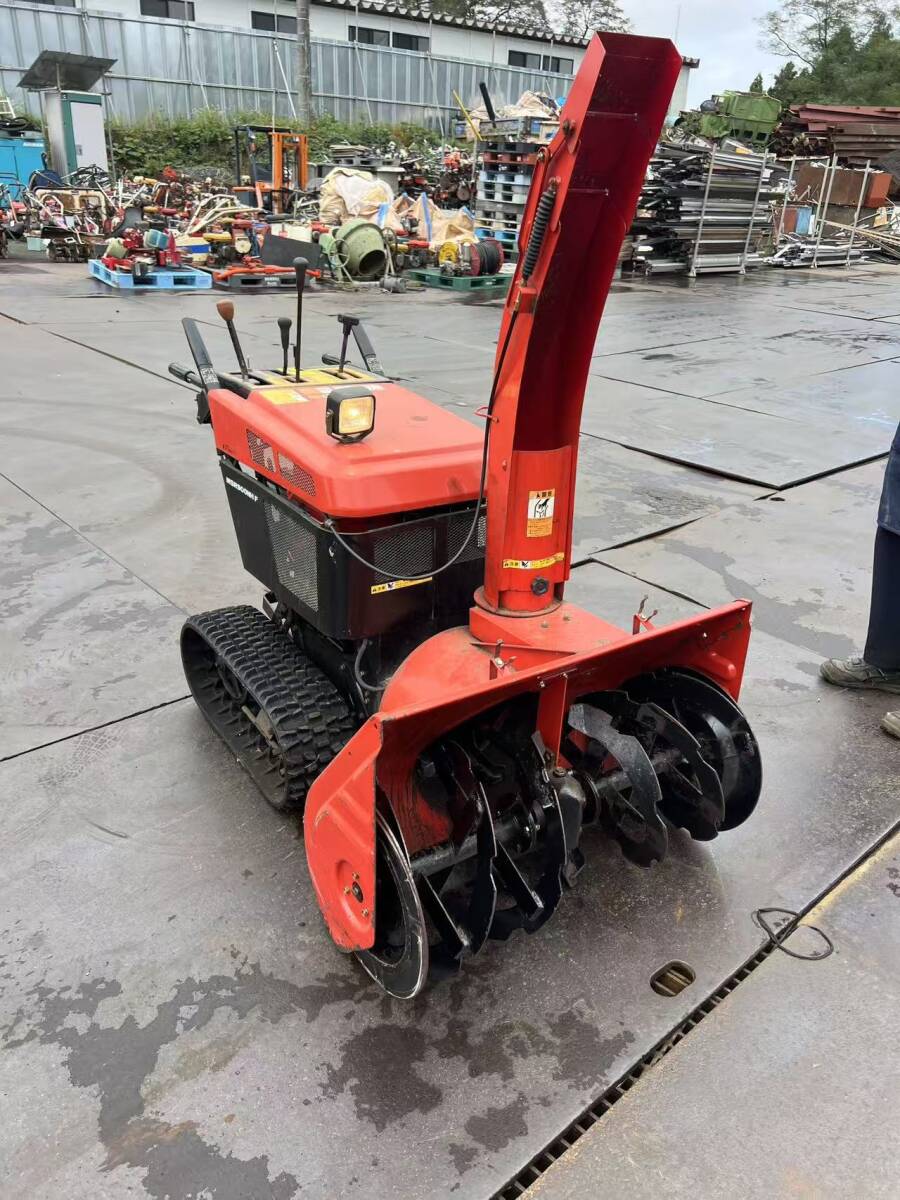 動画あり 秋田発 三菱除雪機 MSR900DNHF セル付きガソリンエンジン10馬力90cmスノーラHST 電動シューター未整備現状 ジャンク品  拍卖