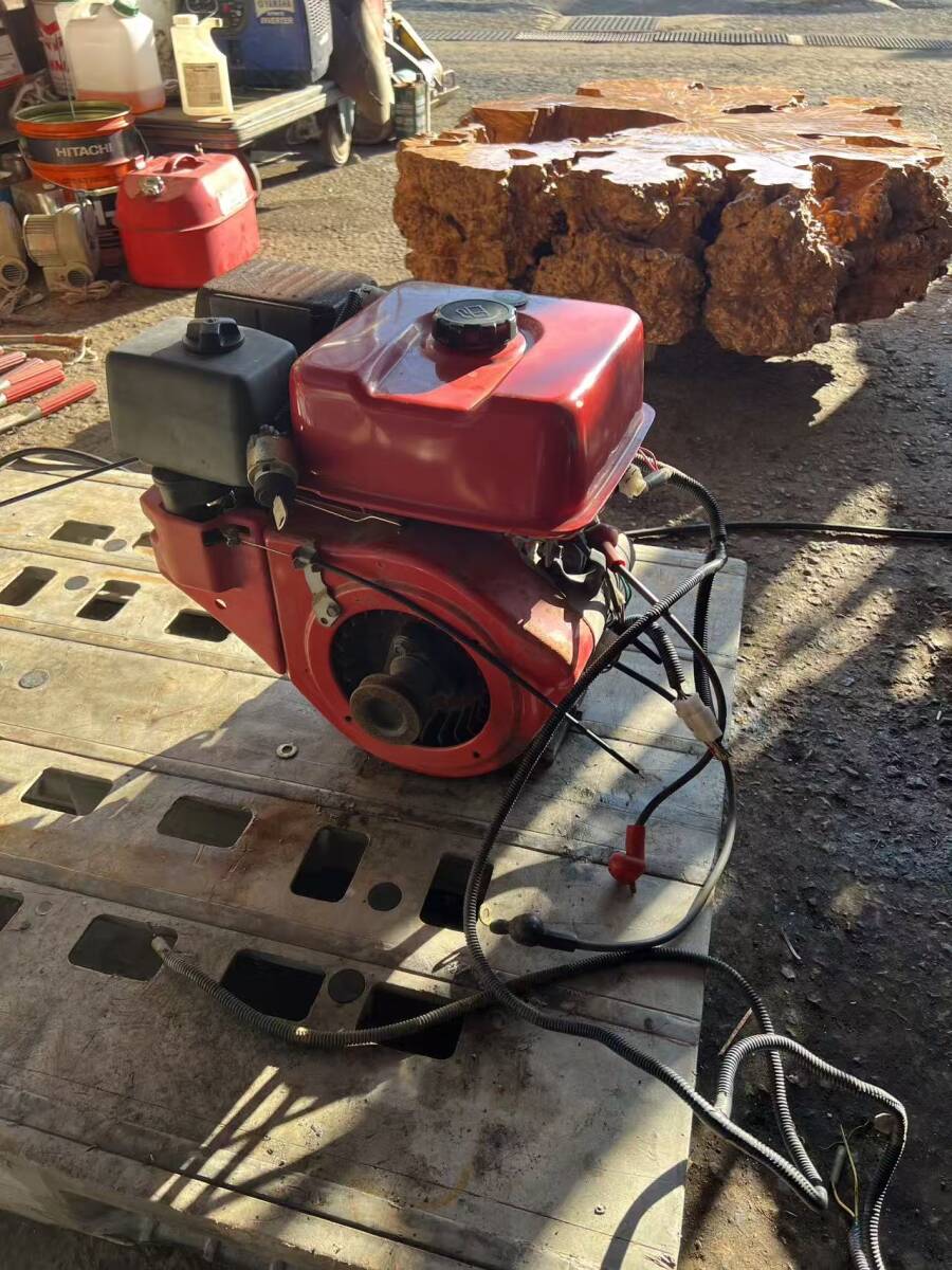 動画あり 秋田発 セル付き 三菱 ガソリンエンジン GM291 最大8馬力  鍵あり 除雪機運搬車 現状渡し拍卖