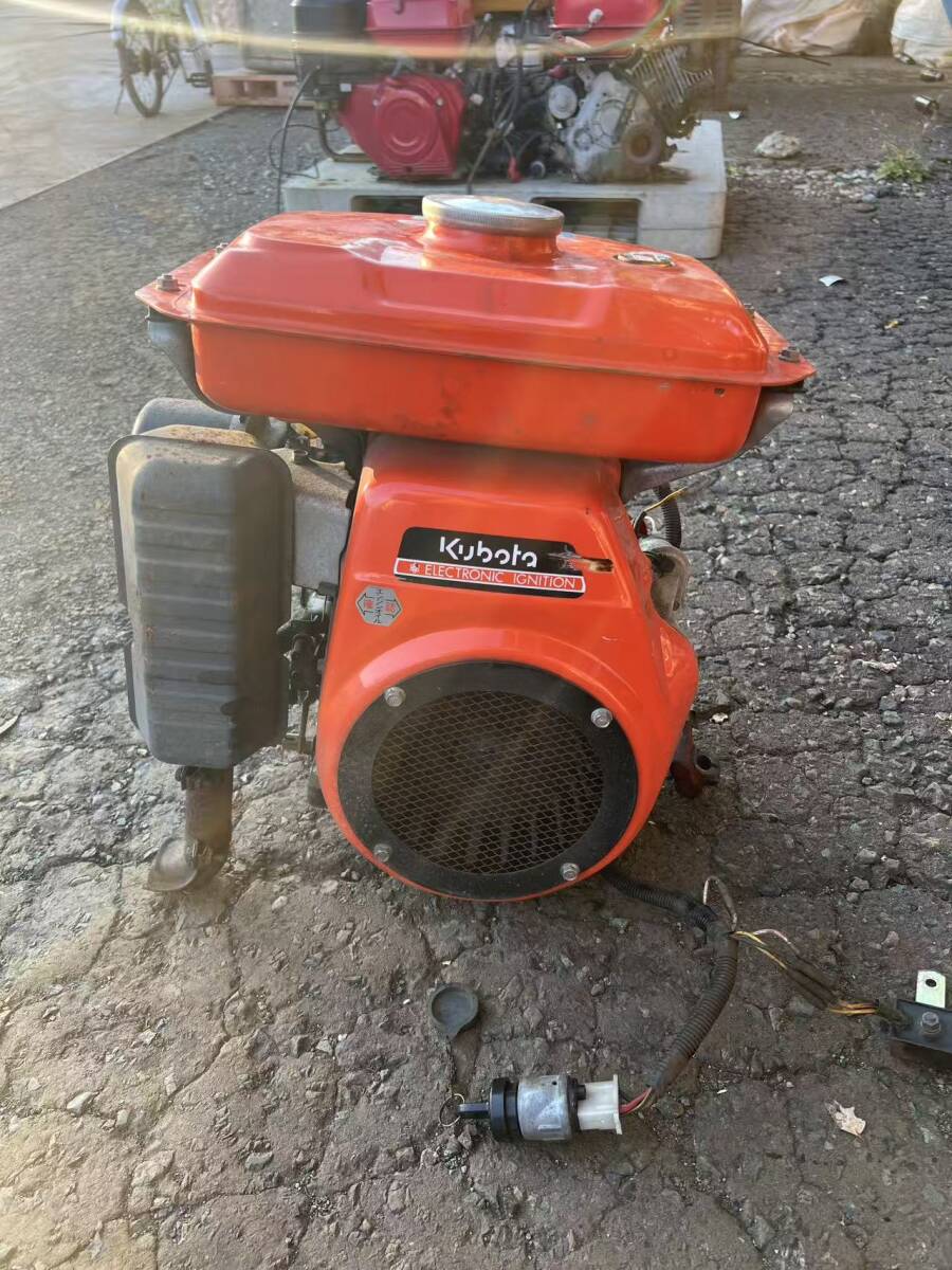 動画あり 秋田発 セル付き クボタ ガソリンエンジンGS300-GJ-S 最大8.2SP  鍵あり 除雪機運搬車 現状渡し拍卖