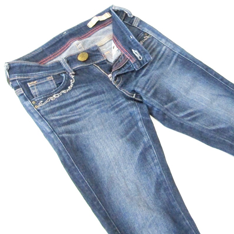 SOMETHINGサムシングV5570▼ストレッチフレアデニム▼Sサイズ▼ウエスト約76cm拍卖