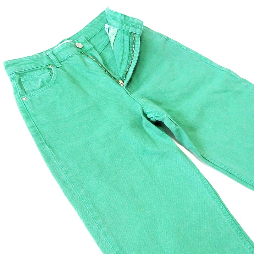 ZARAザラ▼カットオフワイドカラーデニム▼USA2サイズ▼ウエスト約70cm拍卖