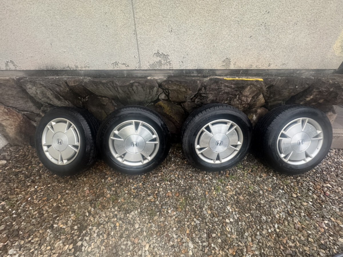 希少 ホンダ シビックハイブリッド FD3 純正ホイール、ブリジストン タイヤセット 15×6j+45 5穴PCD114.3 4本 エンケイ拍卖