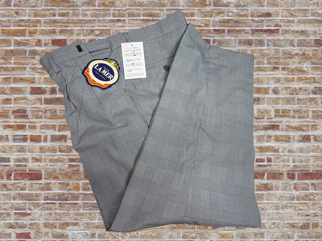 41268-3-nb536 ウエスト85-91cm 股下70cm グレンチェック CLUB LAMER アジャスター付スラックス 拍卖