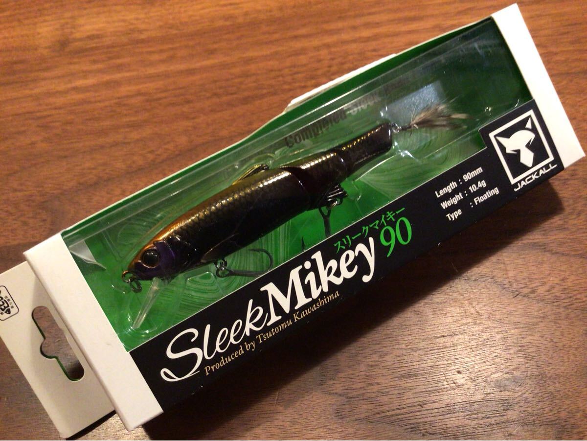 ★新品★JACKALL ジャッカル SLEEK MIKEY 90 スリークマイキー90「ウロコホロ弱明滅ブラック」ミノー拍卖