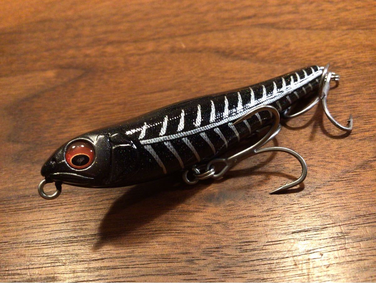 Y★超美品★Megabass メガバス DOG-X Jr.SW ドッグX Jr.SW ドッグエックスジュニアSW「BLACK BONE」ソルトウォーター ペンシルベイト拍卖
