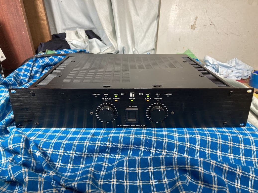 プロ用アンプを家庭で TOA トーア P80D ステレオパワーアンプ  完動品【3ヶ月保証】拍卖