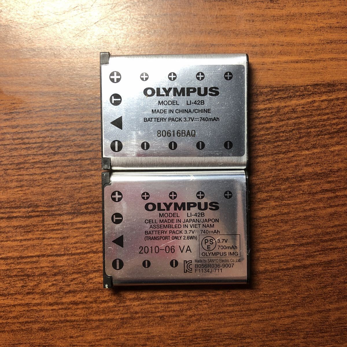 送料無料 満充電後電圧測定 2個 LI-42B OLYMPUS オリンパス 純正品 バッテリー拍卖