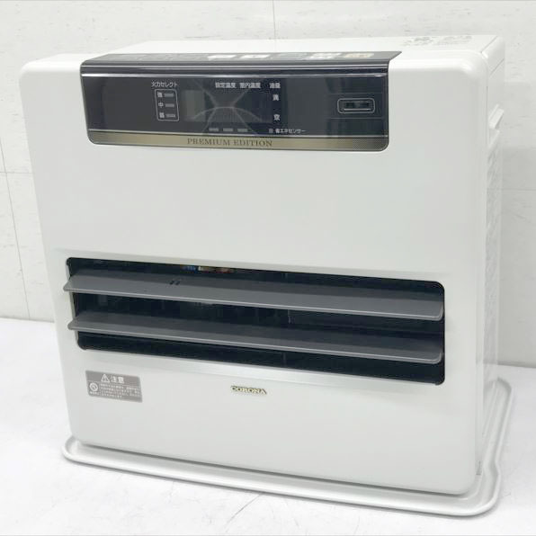 D8718NU 【美品】石油ファンヒーター 木造15畳 コンクリート20畳 コロナ FH-VX5719BY-W 19年製 暖房器具家電 空調拍卖