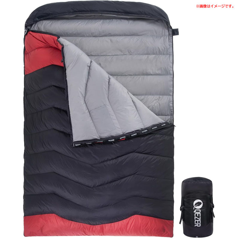 D8810YO ◆1018【アウトレット品】寝袋 二人用 QEZER QDE-DB900 ダウンシュラフ 5℃-12℃ キャンプ 登山未使用 アウトドア拍卖
