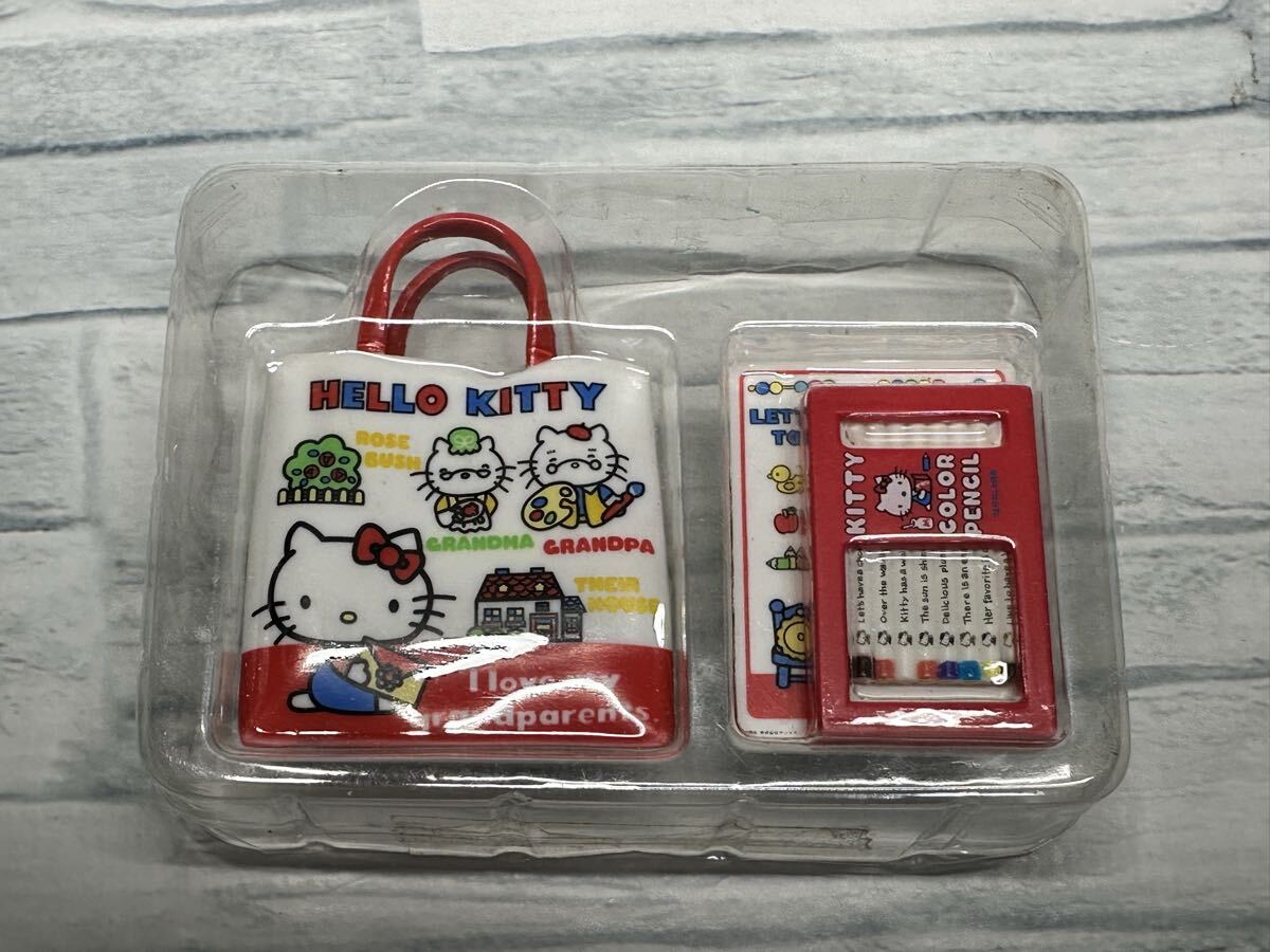 サンリオ キティ VINTAGE MINI ヴィンテージミニ トートバッグ 色鉛筆 フィギュア ミニチュア マスコット拍卖