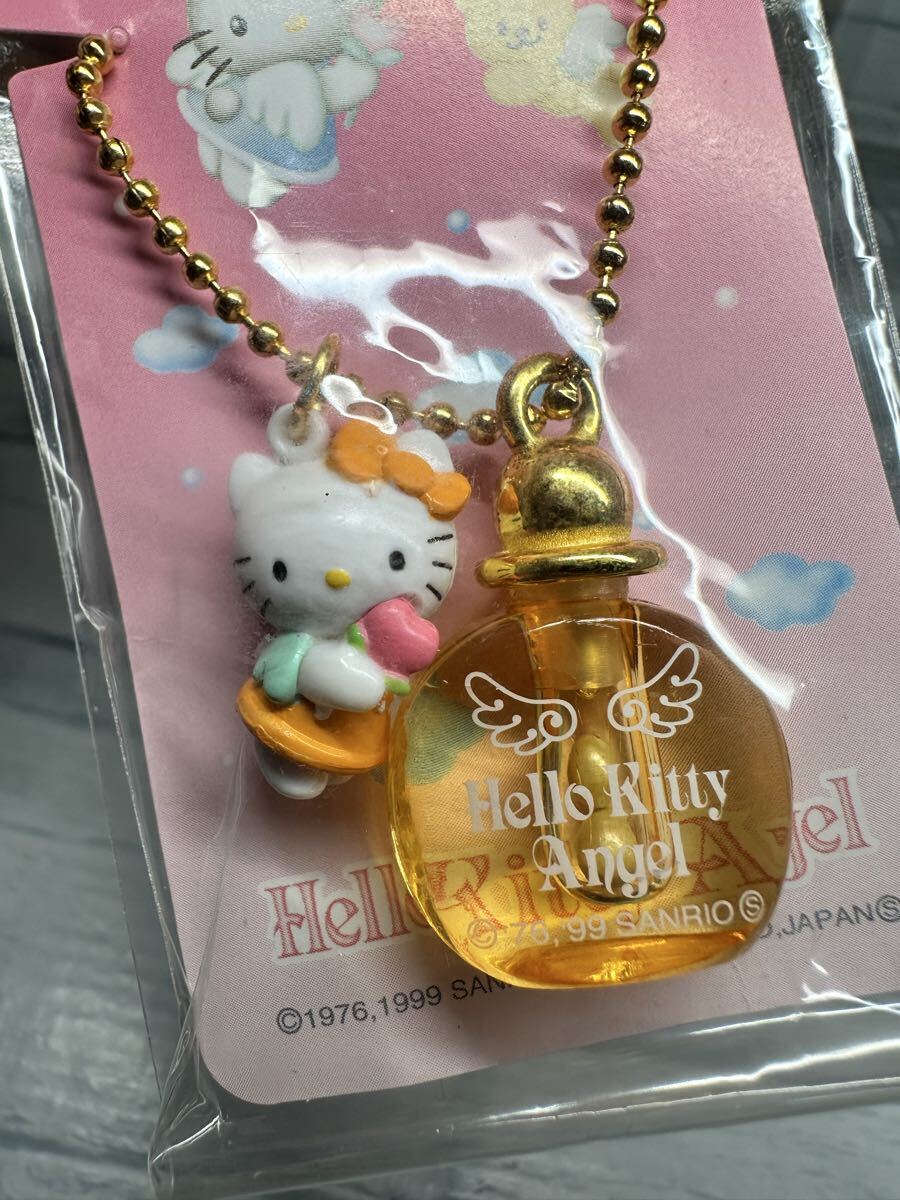 ハローキティ エンジェル 天使 1999年 カモミールの香り オレンジ 香水瓶 キーホルダー ストラップ マスコット キーチェーン拍卖