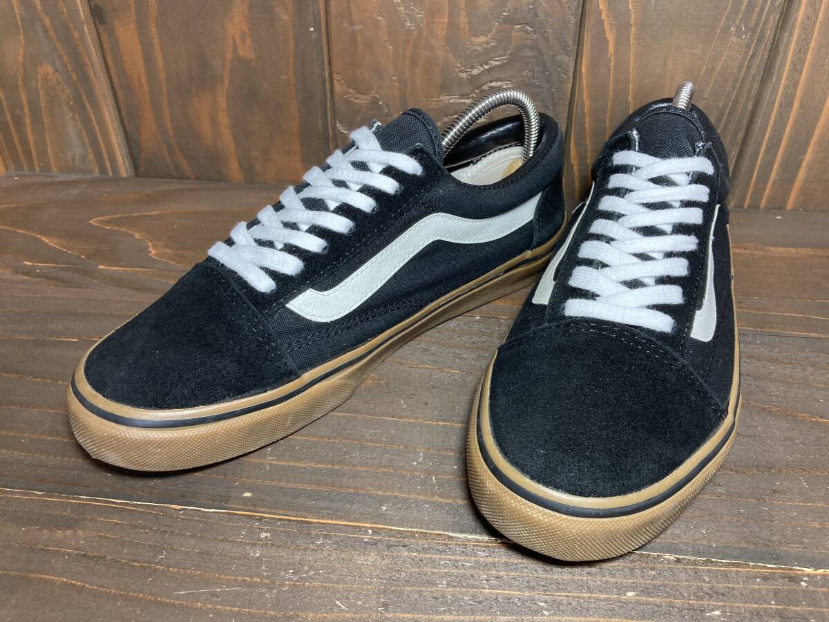 ★VANS バンズ 国内企画 OLD SKOOL Ultra Cush オールドスクールガムソール 黒×白 25.0cm Used 検 SK8 ハーフキャブ スリッポン拍卖