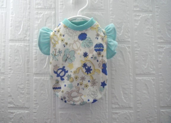 胴38 ハンドメイド ハワイアン ウミガメ柄タンクトップ フリル袖 拍卖