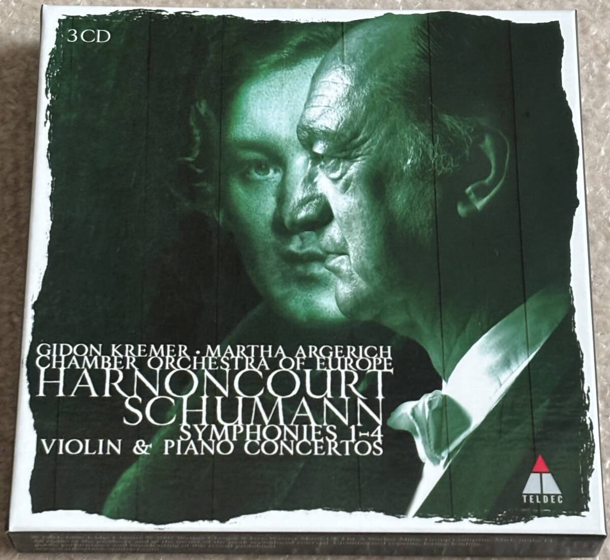 シューマン 交響曲全集+協奏曲集 アーノンクール/アルゲリッチ/クレーメル/ヨーロッパ室内管弦 3CD BOX拍卖