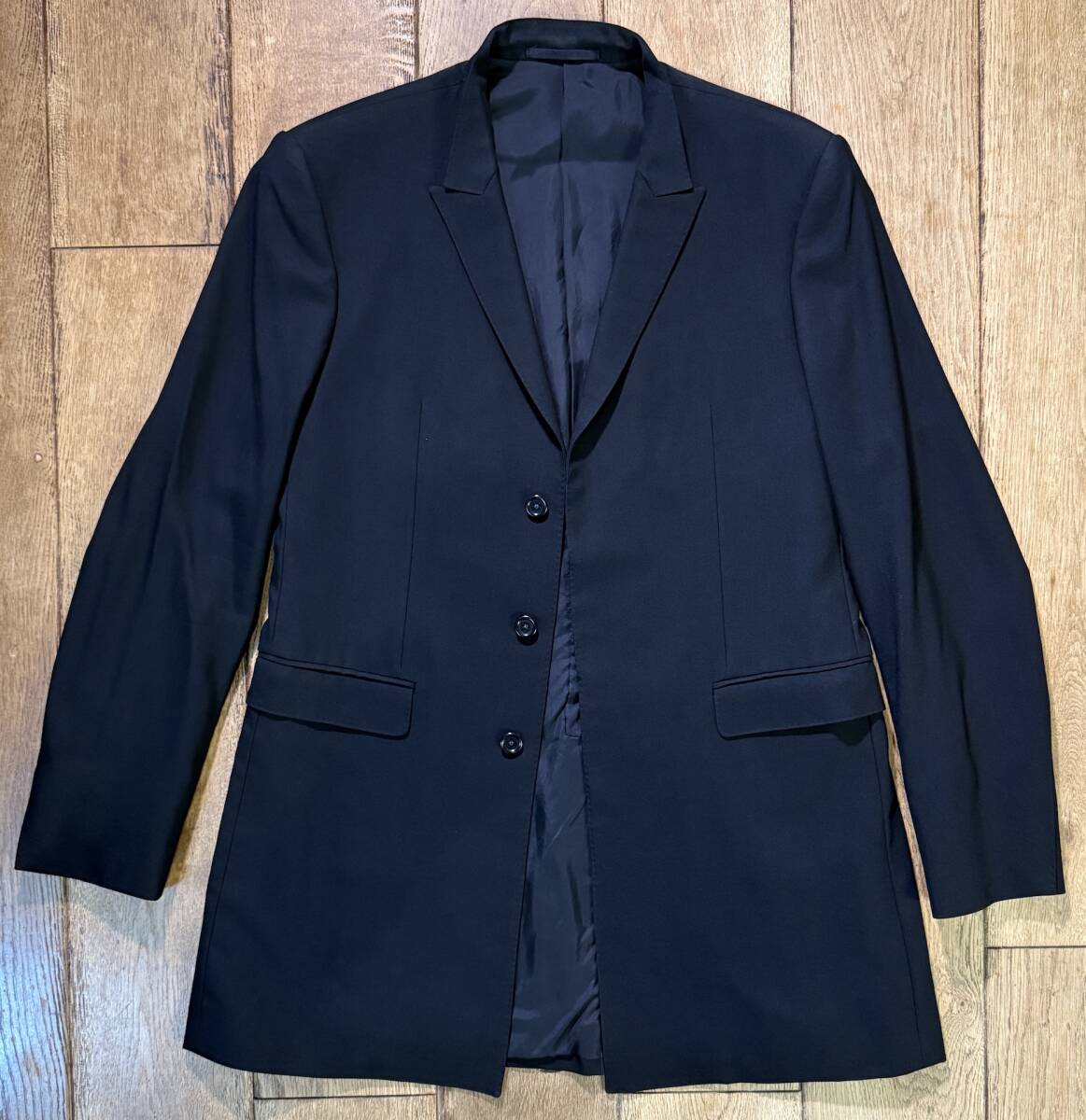LAD MUSICIAN SHORT COLLAR LONG JACKET 2110-305 サイズ44 黒 ロングジャケット【美品】拍卖